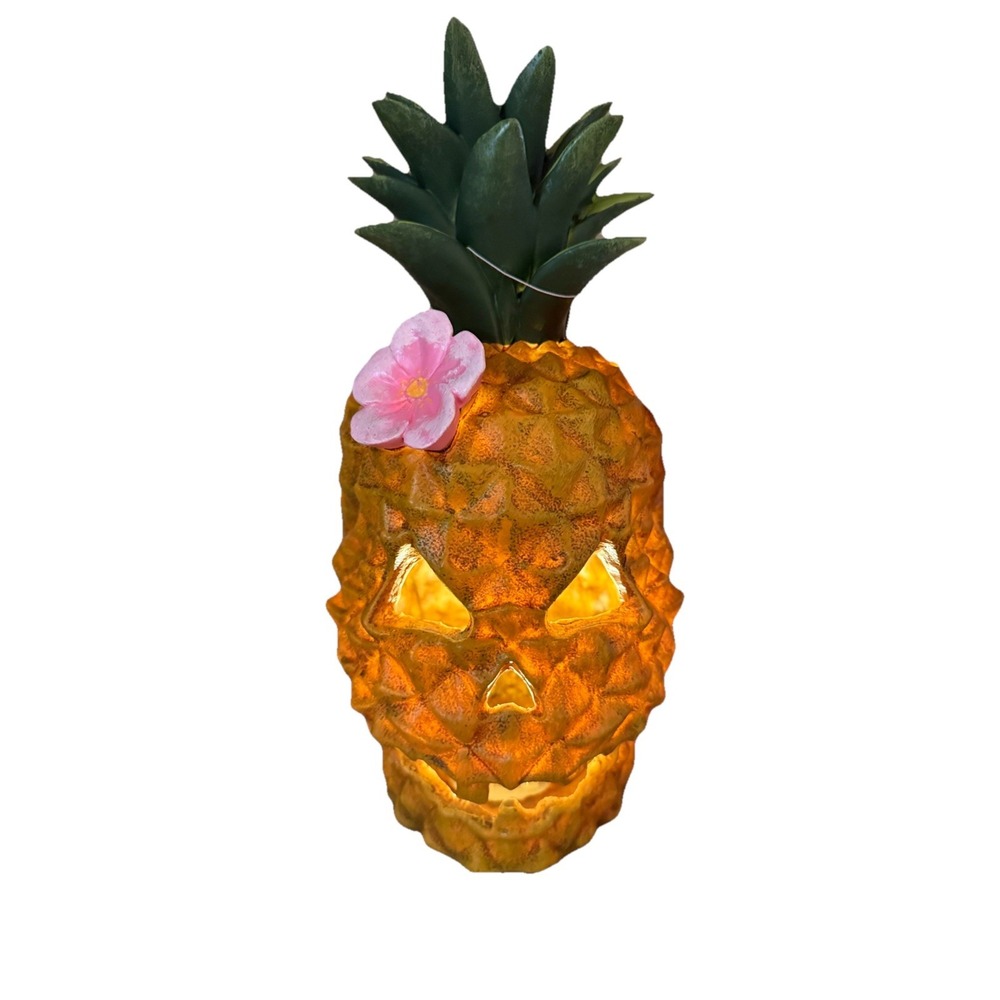 SUMMERWEEN Halloween Haunted LED Light Up Tropical‎ PINEAPPLE Spooky Summer NEW!